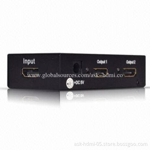 HDMI Distribution Amplifier, 1 x 2, 3D, 5V DC/1A Power Supply